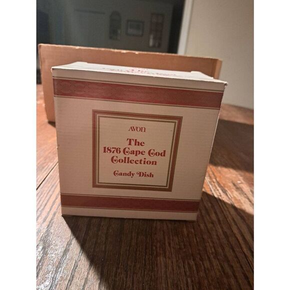 Vintage Avon 1987 1876 Cape Cod Ruby Red Cranberry Glass Candy Dish NOS w/ Box - Picture 7 of 7